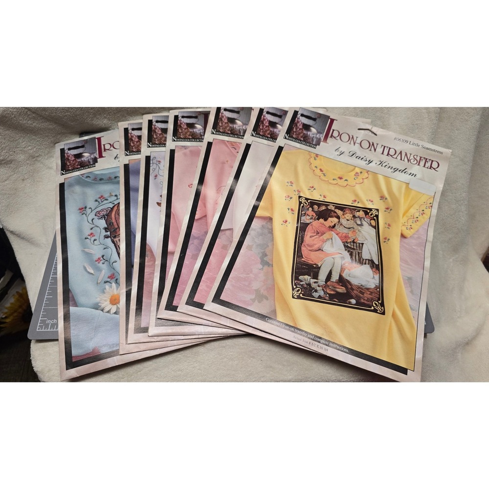 Vintage Daisy Kingdom Iron On Transfer Lot Nostalgia Collection Victorian Floral